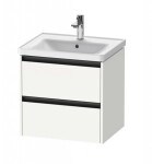 DURAVIT - Ketho.2 Umyvadlová skříňka 55x58x46 cm, 2 zásuvky, matná bílá K25281018180000