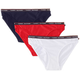 Kalhotky 3pcs UW0UW00043 vícebarevná T|O Tommy Hilfiger modro-bílo-červená XS