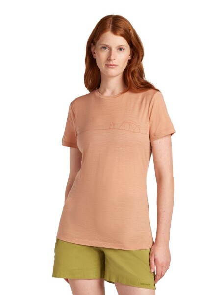 ICEBREAKER Wmns Mer 150 Tech Lite SS Tee Single Line C, Desert Sand (vzorek) velikost: S