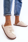 Dámské klasické pantofle s podšívkou v béžové barvě Mabira 36/37
