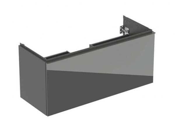 GEBERIT - Acanto Umyvadlová skříňka, 118x54x48 cm, 2 zásuvky, sklo/lávová 503.006.JK.2