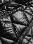 Černá dámská plus size bunda pro přechodné období (mm21-76) odstíny černé 46