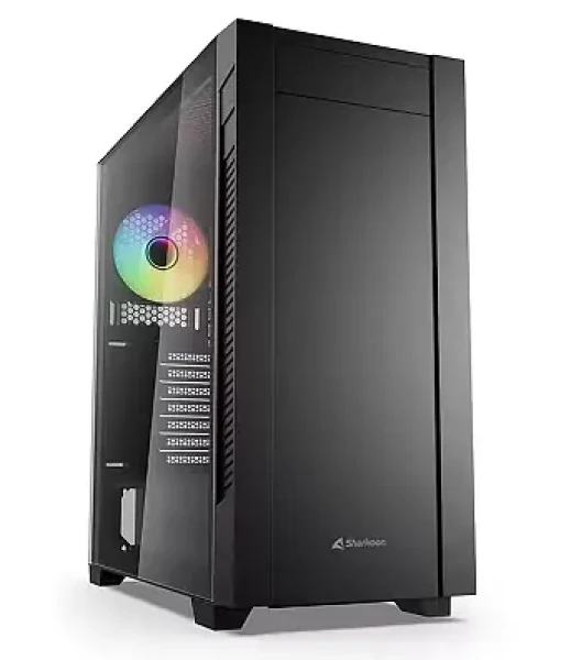Sharkoon S25-W2 ARGB černá / E-ATX / ARGB / USB-C / Průhledná bočnice / Bez zdroje (4044951045709)