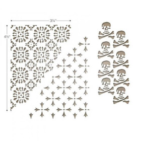 SIZZIX Thinlits vyřezávací kovové šablony - pirátský mix 3 ks