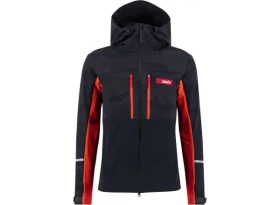 Swix Surmount softshield pánská bunda Black/Fiery Red vel. L
