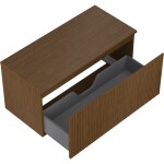 MEXEN/S - Rivel koupelnová skříňka pod umyvadlo 100 cm s deskou, 1 šuplík, reliéf , ořech 91A20-10047-1-BFC86
