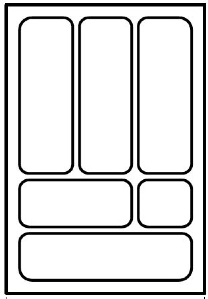 Poli příborník do zásuvky 400 Comfort barva: stříbrná
