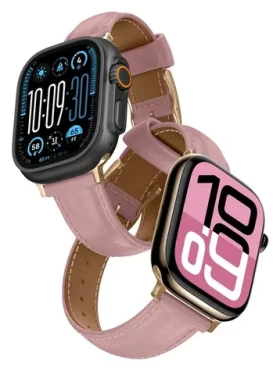 AmazingThing Class Band růžová / Kožený řemínek / Apple Watch 45/46/49 mm