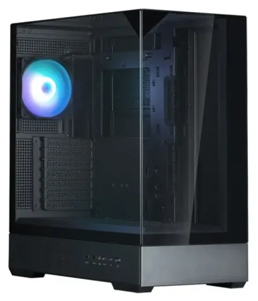 Zalman P40 Prism černá / Počítačová skříň / 1x 120mm ARGB / 2x USB 3.2 Gen2 / 1x USB-C / bez zdroje / průhledná bočnice (P40 Prism Black)