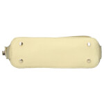 Módní kožená kabelka na rameno Lilie, žlutá