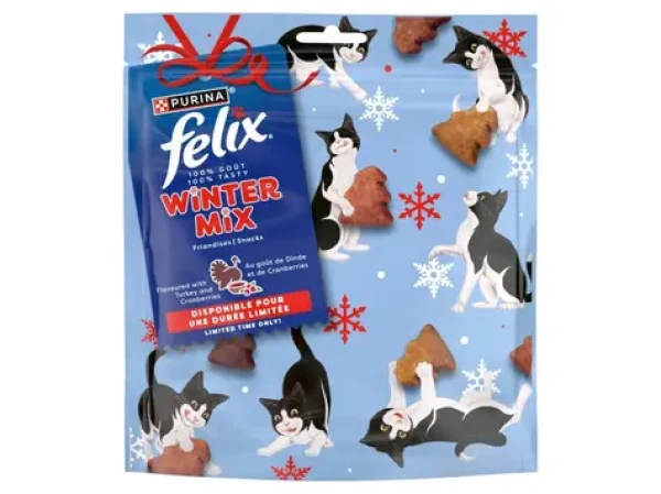 Purina Felix Winter Mix Krůtí brusinky 200 g / Pamlsky pro kočky (8445291774704)