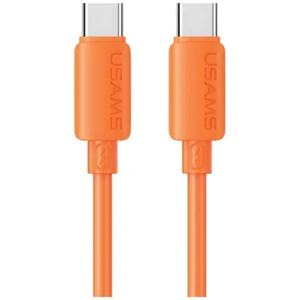 USAMS U98 oranžová / Nabíjecí a datový kabel / USB-C - Lightning / 30W / Silikonový / 1 m (SJ788USB03)