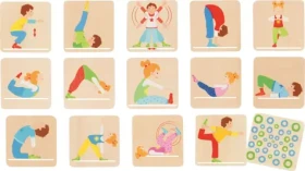GOKI Dřevěné pexeso Gymnastika pro tělo a paměť
