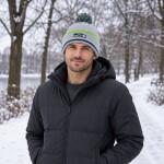 Fanatics Pánská zimní čepice Seattle Seahawks NFL Fissure Cuffed Knit Hat with Pom
