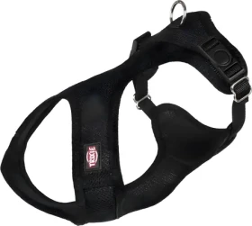 TRIXIE Soft postroj černý XS-S / Postroj pro psy / Nylonový / Hruď 30-45 cm / Šířka 15 mm