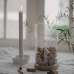 Eulenschnitt Skleněná dóza s víkem Houses 1,4 l, čirá barva, sklo, dřevo