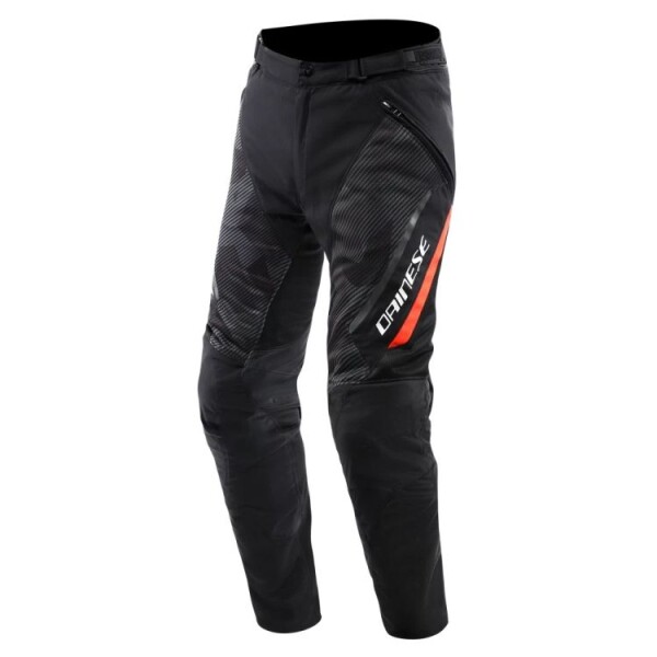 Dainese Drake 2 Super Air Tex letní textilní kalhoty černé/fluo-červené vel.52 - 46