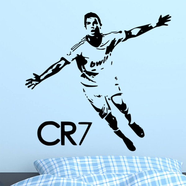 Samolepka Cristiano Ronaldo Barva: černá, Velikost: 100 x 95 cm