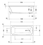 DURAVIT - Qatego Vana 170x75 cm, bílá 700612000000000