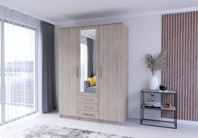 Šatní skříň Iveta 3D Barva korpusu: Dub - sonoma, Rozměry: 150 cm