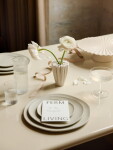 Ferm Living Kameninová váza Dedali Off-white Small, bílá barva, keramika