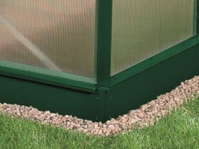 Plechová základna pro skleníky Vitavia Venus 2500, výška 6 cm (zelená)