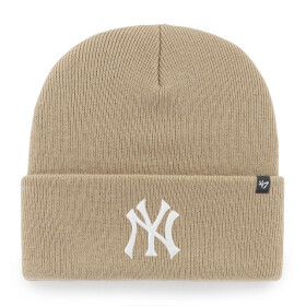 47 Brand Pánská zimní čepice New York Yankees MLB Haymaker Cuff Knit Beige/Khaki