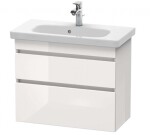 DURAVIT - DuraStyle Umyvadlová skříňka Compact, 61x73x37 cm, 2 zásuvky, lesklá bílá DS649902222