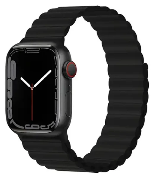 Devia Deluxe Sport 3 černá / Řemínek pro Apple Watch / 40/41/42 mm / silikonový / magnetický (6938595364761)