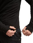 ICEBREAKER Mens Merino 400 RealFleece Grid Pulover Hood, Black (vzorek) velikost: M
