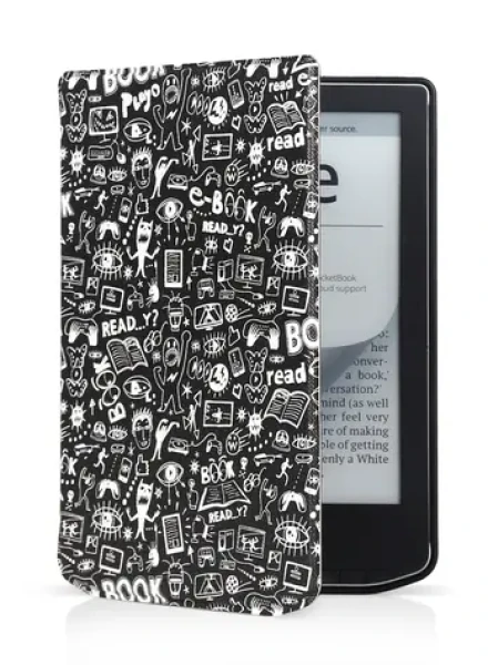 CONNECT IT Doodle Pouzdro pro PocketBook 629/634/619 černá / otočný kryt 360° (CEB-1077-DD)