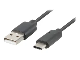 Lanberg USB-C (M) - USB-A (M) černá / Datový kabel / USB 3.1 / 1,8 m (CA-USBO-31CU-0018-BK)