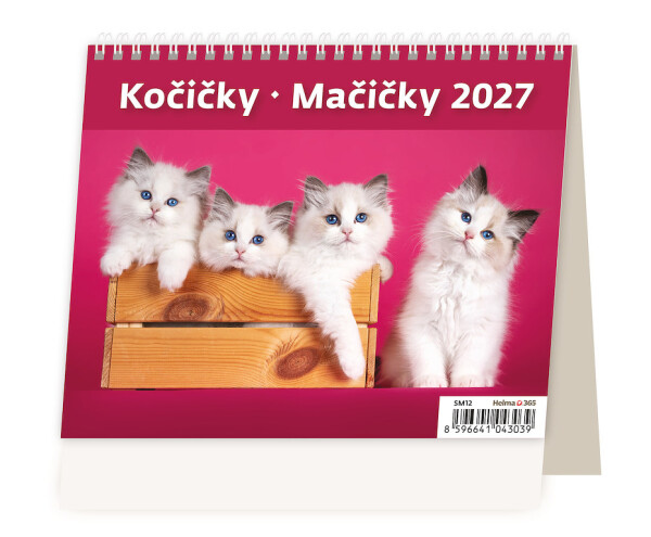 Stolní kalendář 2027 Helma Minimax Kočičky
