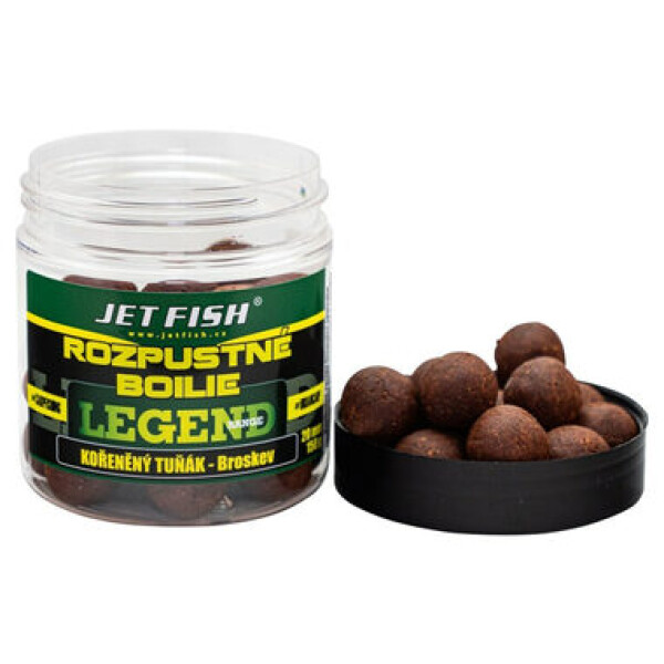 Jet Fish Rozpustné boilie Legend Kořeněný tuňák + Broskev 250ml 20mm (000104)