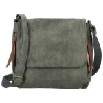 Trendy dámská koženková crossbody kabelka Anelise, tmavě šedá