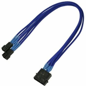 Nanoxia prodlužovací kabel 4-pin Molex - 2x3-pin adaptér 30cm modrá / 9-2-015 / Single sleeve (NX42A30B)