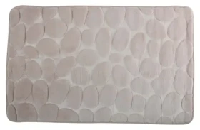 MSV PEBBLES koupelnová předložka 50 x 80 cm béžová / PU pěna / protiskluzová