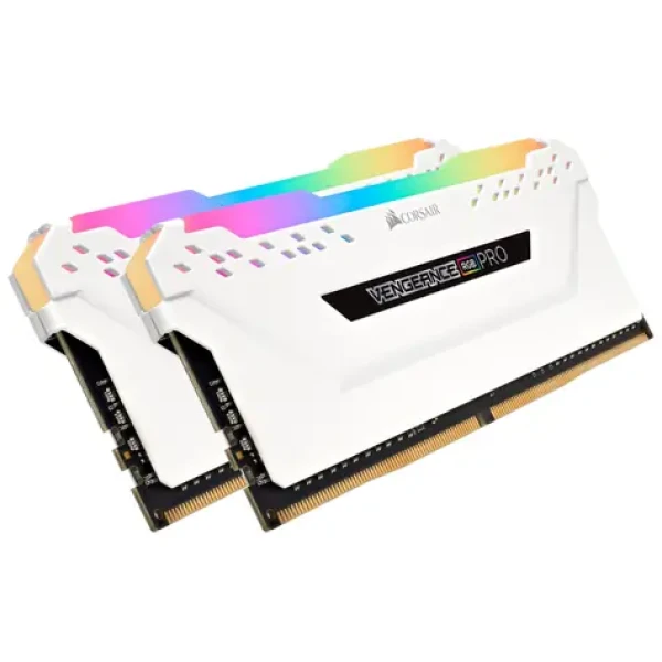 Corsair VENGEANCE RGB PRO 32GB bílá / 2x16GB / DDR4 / 2666MHz / PC4-21300 / CL16-18-18-35 / 1.2V / XMP2.0 (CMW32GX4M2A2666C16W)