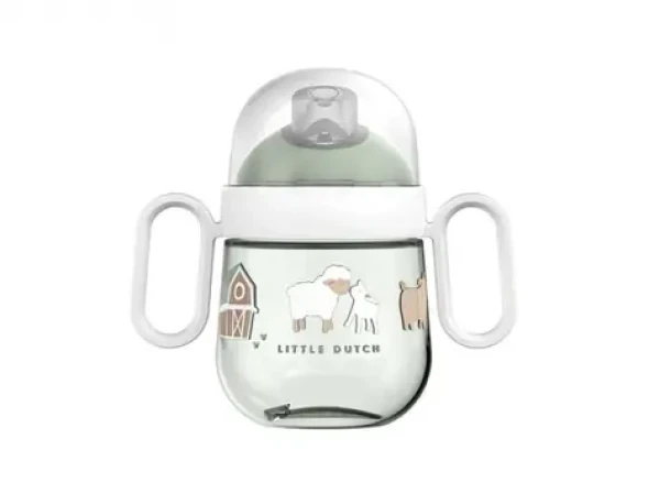 Little Dutch Hrnek s pítkem 200 ml Farma zelená / od 6 měsíců (108017065399LD)