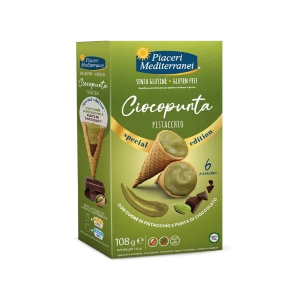 Dortisimo Bezlepkové pistáciové minikornoutky Piaceri Mediterranei 6 ks (108 g)