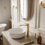 REA - Umyvadlová baterie PREMIUM Vision Brush Gold vysoká REA-B6731