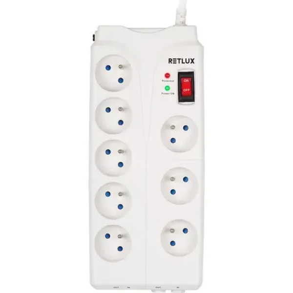 RETLUX RSP 850 Přepěťová ochrana 8 zásuvek / 1836J (8590669362776)