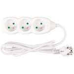 STREND PRO 213322 Prodlužovací kabel, 1,5m, 3 zásuvky, 3×1mm, bílý