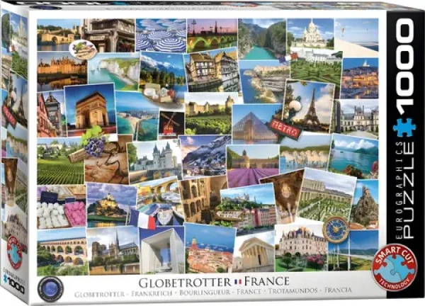 EUROGRAPHICS Puzzle Světoběžník - Francie