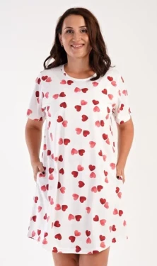 Dámské domácí šaty s krátkým rukávem Vienetta Secret Valentýna