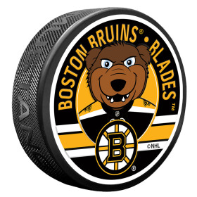 Mustang Puk Boston Bruins NHL Blades Mascot Textured Puck