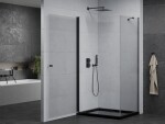 MEXEN/S - Pretoria sprchový kout 100x110, transparent, černá + sprchová vanička včetně sifonu 852-100-110-70-00-4070B