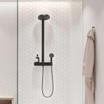 HANSGROHE - Pulsify S Sprchový set s termostatem, průměr 26 cm, 3 proudy, EcoSmart, matná černá 24241670