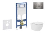GEBERIT - Duofix Set předstěnové instalace, kompaktního klozetu Oudee Vortex a sedátka softclose, tlačítko Sigma20, nerez SANI11CA6106B