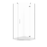 CERSANIT - Sada B772: kout JOTA pětiúhelník pravý, chrom 80x80x195 + TAKO SLIM VIR S601-159